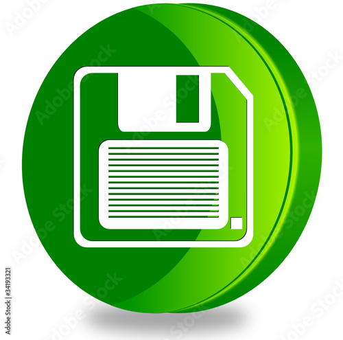 Floppy disc glossy icon