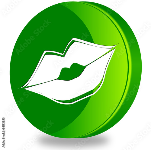Lips glossy icon