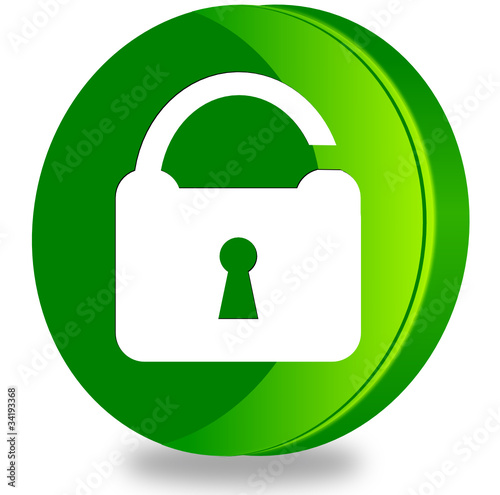 Unlock glossy icon