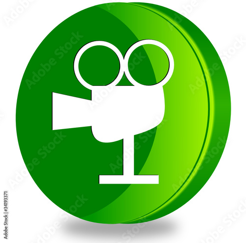 Video camera glossy icon