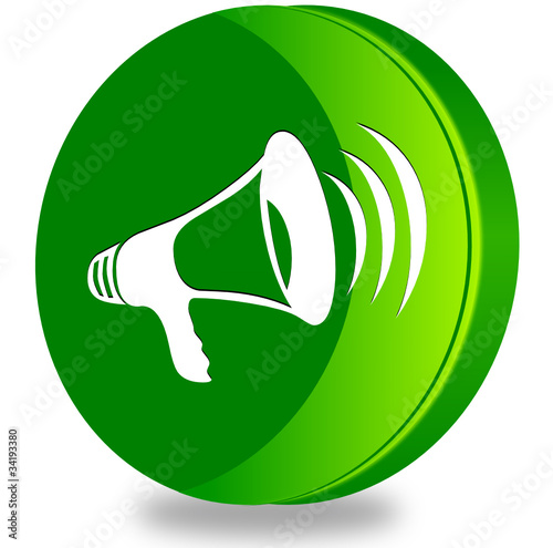Megaphone glossy icon