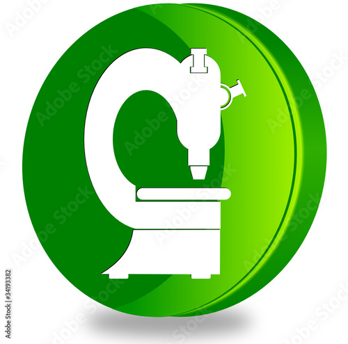 Microscope glossy icon