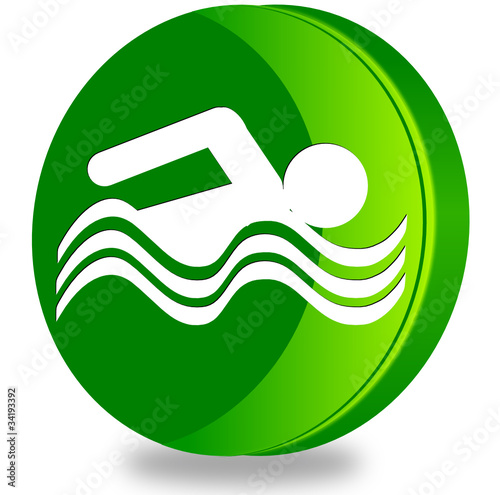 Swimming pool glossy icon