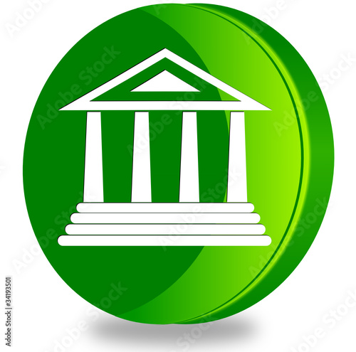 Museum / Bank glossy button