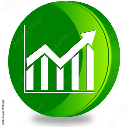 Histogram glossy icon