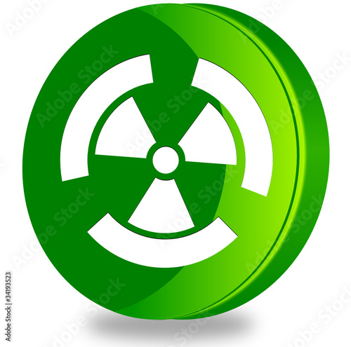Radioactivity glossy icon