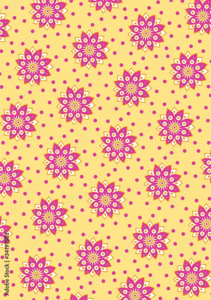 Stock Vector Illustration: Flower background