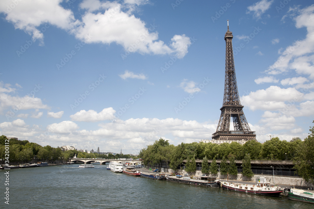 Paris - Eiffel tower from riverside
