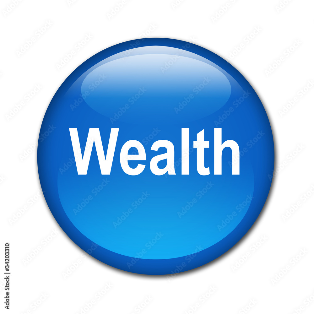 Boton brillante texto Wealth Boton brillante texto Wealth