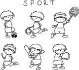 мультфильм спорта значок