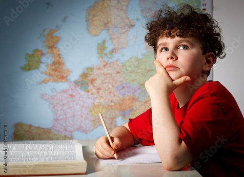 Boy learning photo