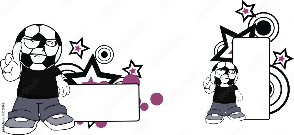 Fototapeta premium soccer kid cartoon copyspace9
