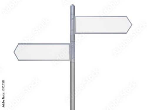 White blank Road Sign without title