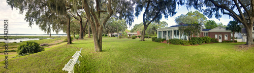 panorama of waterfront house photo