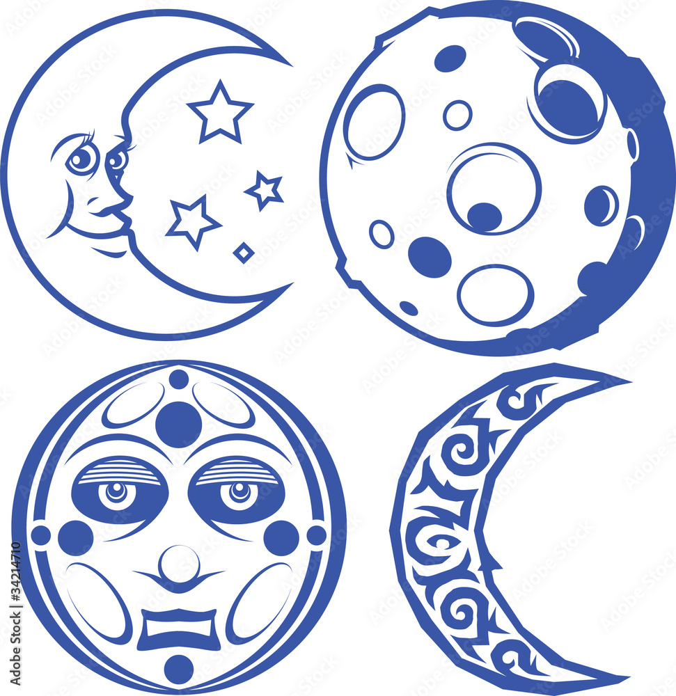 Obraz premium Blue Moons