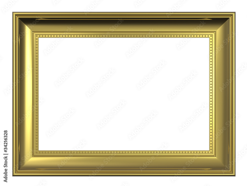 Gold frame isolated on white background. Gold frame isolated on white background.