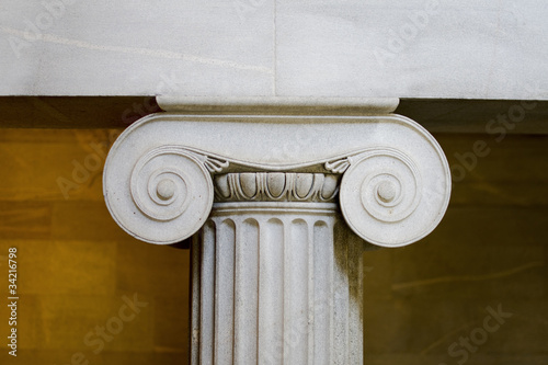Vászonkép Interior ionic pillar closeup