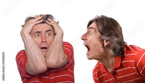 Two men arguing