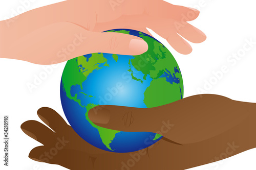 earth and hands