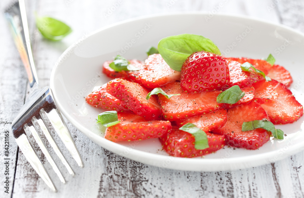 frisches Erdbeercarpaccio frisches Erdbeercarpaccio