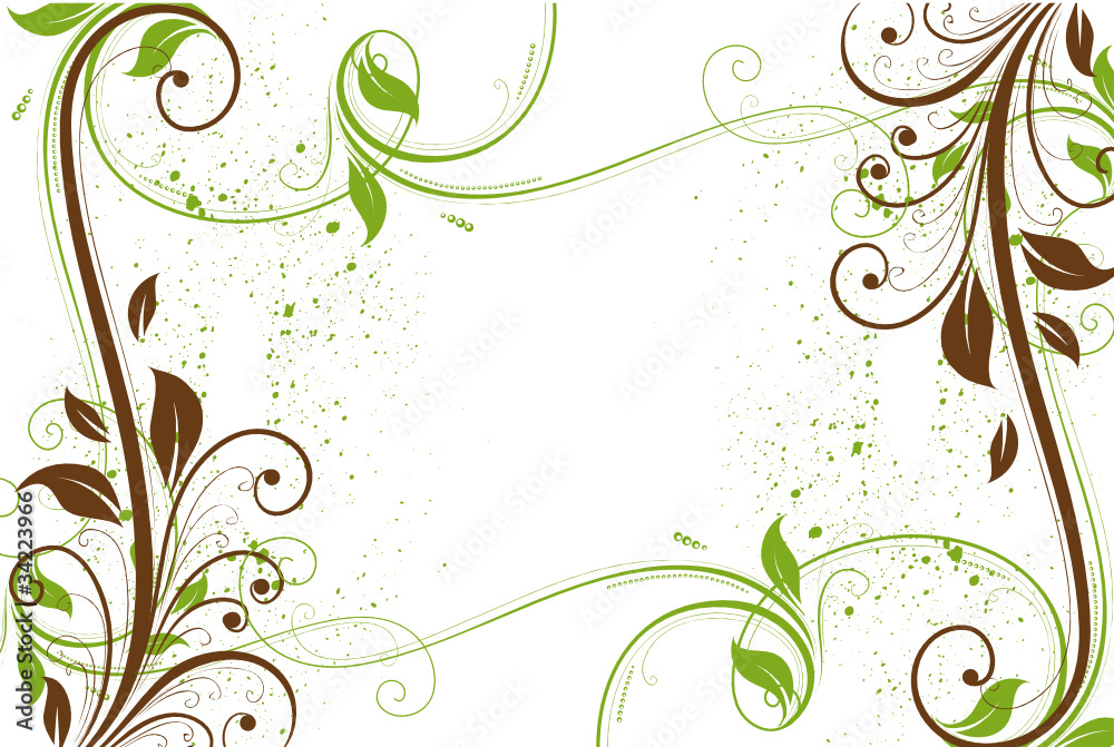 cadre vert et marron