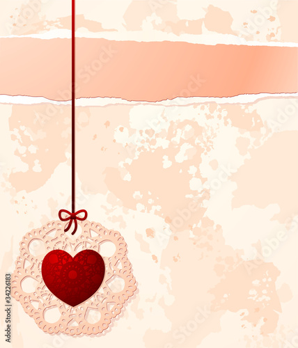 Vintage background with heart