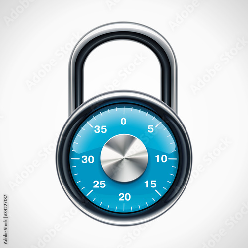 Vector combination padlock