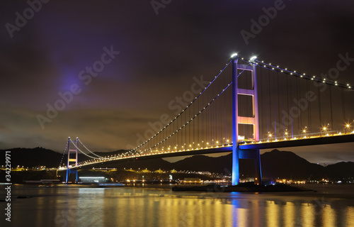 Tsing Ma Bridge night view