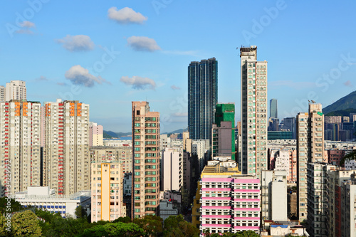 Hong Kong crowded buildings © leungchopan