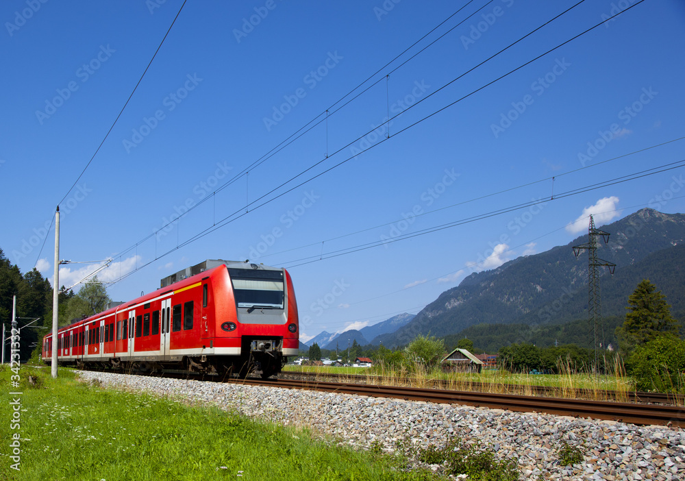 train in the alps