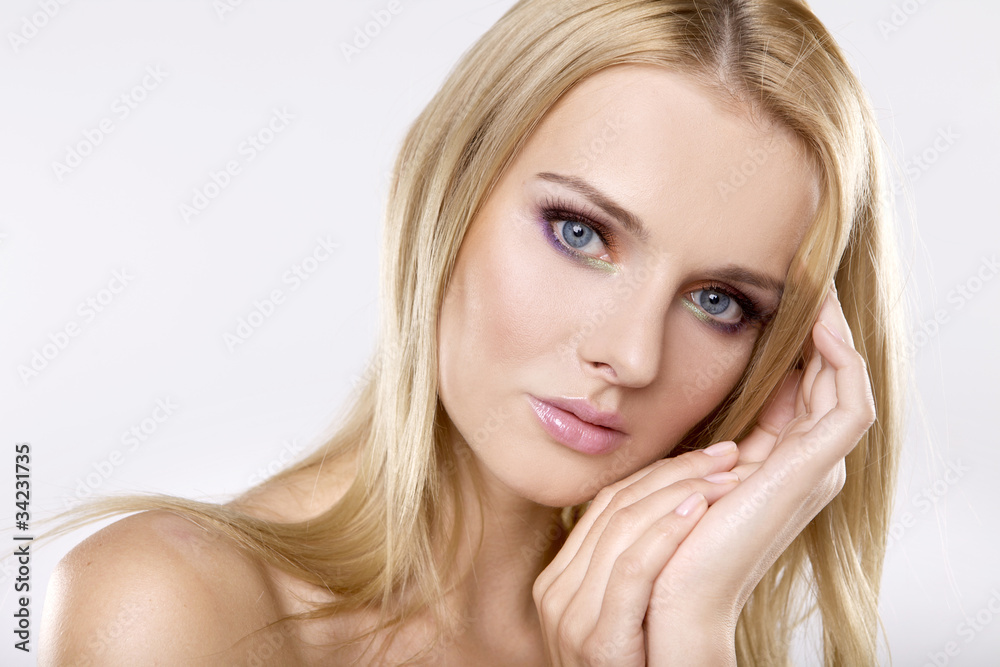 Young pretty woman with beautiful blond hairs Young pretty woman with beautiful blond hairs