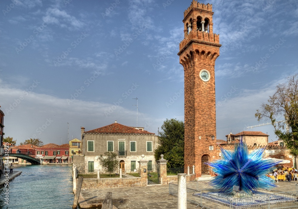 Obraz premium San Stefano Square, Murano Island, Italy.