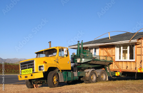 Big truck moving house
