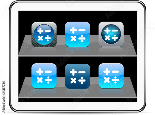 Calculate blue app icons.
