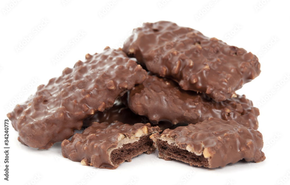 biscuits with chocolate and nuts biscuits with chocolate and nuts