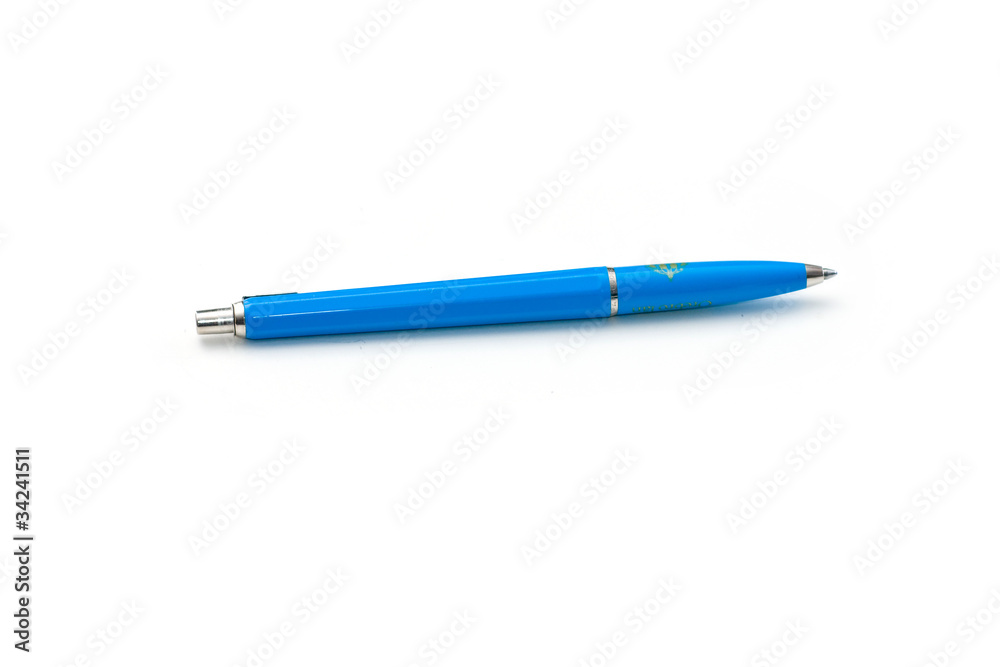 Blue pen isolated on white Blue pen isolated on white