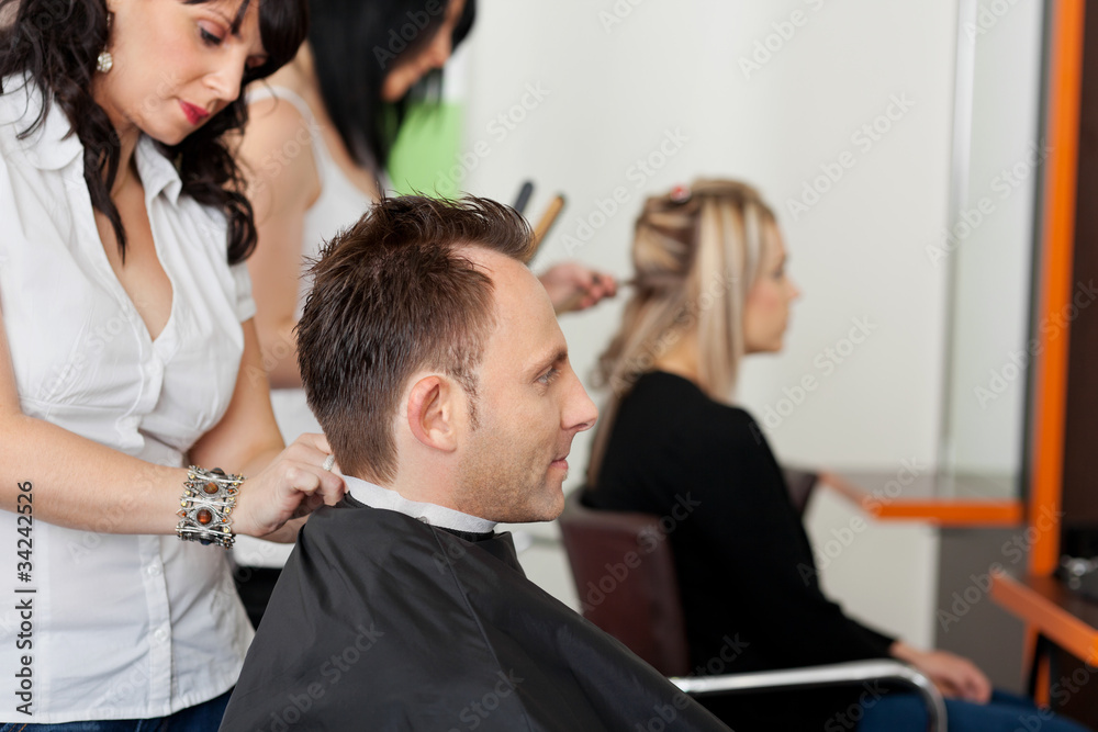 Fototapeta premium im friseursalon