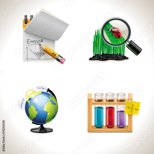Vector school icons. Part 3
