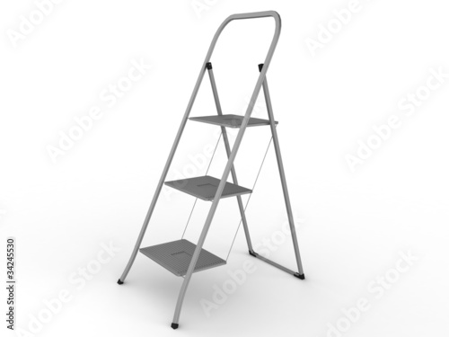 Metal ladder on a white background №2
