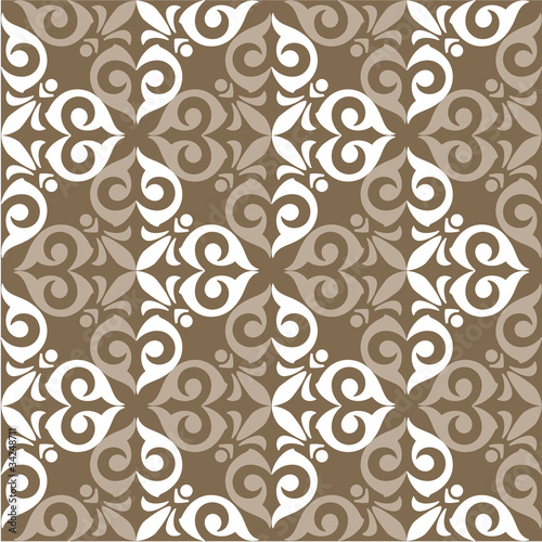 seamless vector pattern with floral ornaments