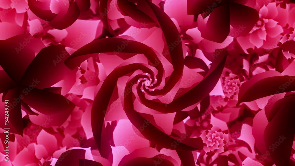 geometrical flower transition with a loopable background