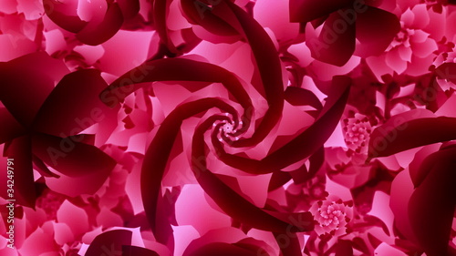 geometrical flower transition with a loopable background