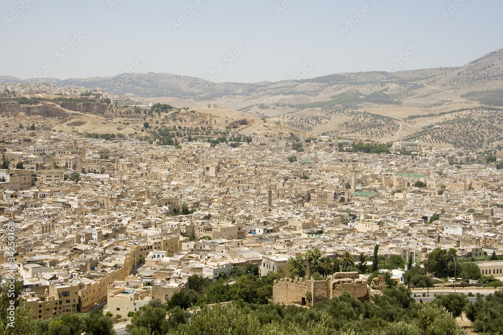 Panoramica di Fes-Marocco