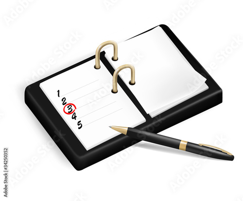 Wallpaper Mural Notepad with checkboxes and pen. Vector illustration. Torontodigital.ca