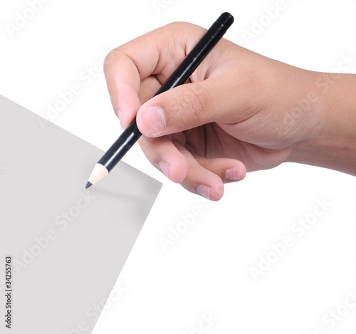 the hand writing on a blank paper 1