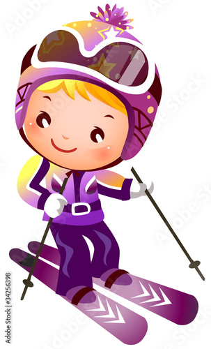 Girl Skiing