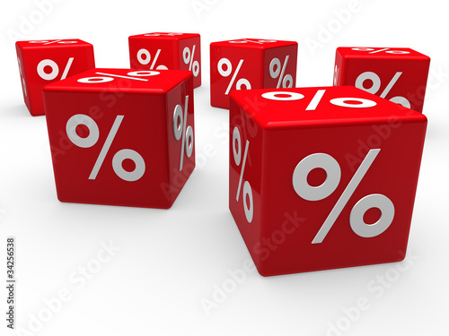 3d red sale cube percentage