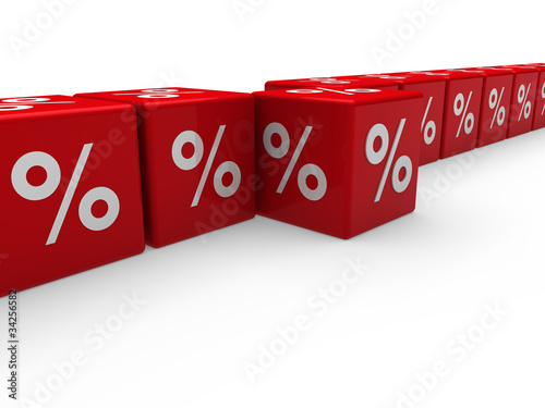 3d red sale cube percentage