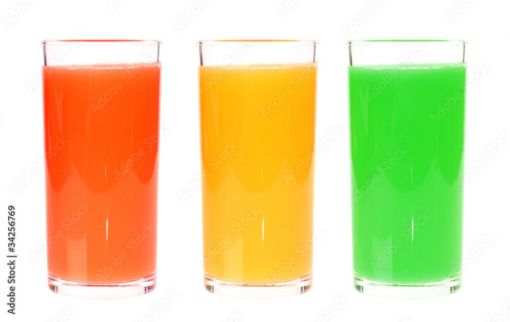 Full glass juice isolated on white background Full glass juice isolated on white background