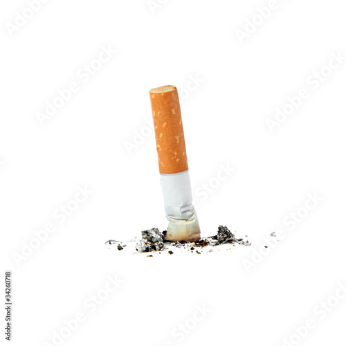 Extinguished cigarette.